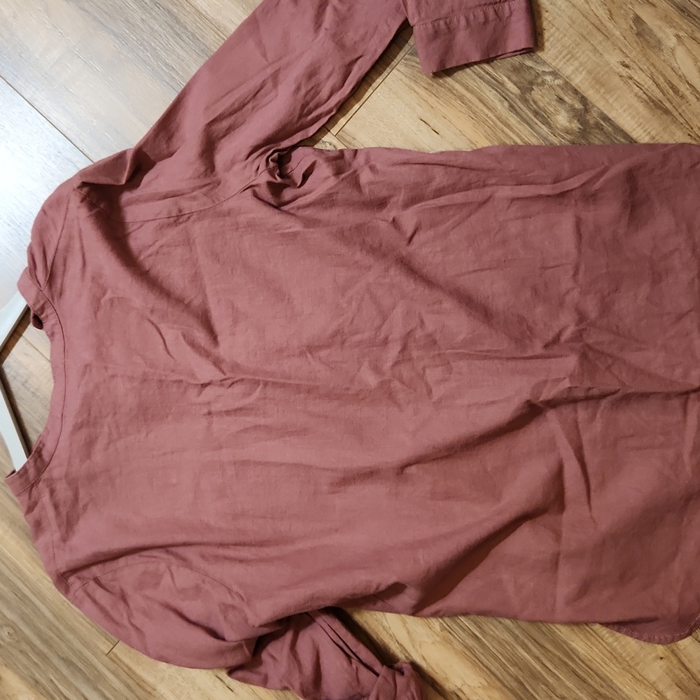 Anne Klein Women's Terracotta Button-Down Shirt NWT - Picture 12 of 13